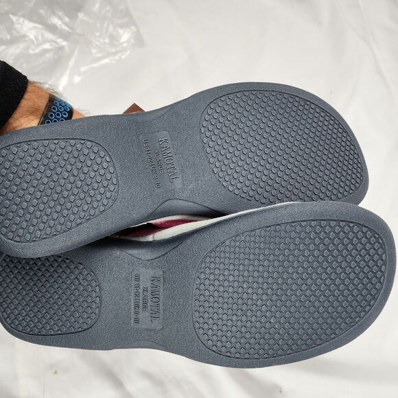 Women's Size 11-12 Open Toe House Slippers with Comfy Velvet Lining, Memory Foam - Picture 5 of 5